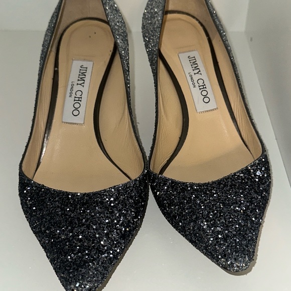 Jimmy Choo Romy 60 navy and silver - Picture 2 of 4